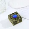 Cajas de Joyería Estilo Retro Transfronterizas, Cajas de Empaque Metálicas Doradas y Plateadas, Cajas de Regalo de Aleación para Joyería, Venta al por Mayor de Fabricante