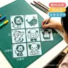 Plantillas de pintura para mascotas transfronterizas de Amazon para niños, plantillas de animales de plástico educativas, pintura en aerosol para manualidades DIY