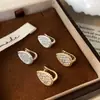 Diseño de Moda Personalizado Transfronterizo, Pendientes Súper Brillantes de Zirconita Incrustada con Forma de Gota de Agua, Pendientes de Lujo Ligero Versátiles de Nicho