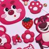 Muleta Oso Fresa PVC Goma Suave Gotas Pantuflas Carcasa de Teléfono Parche Decorativo DIY Pegamento para Joyería Vaso de Agua Carcasa de IPAD Venta al por Mayor