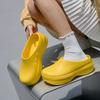 Sapatos de Chefe Baotou Femininos Verão Interior Casa Antiderrapante Sapatos Mueller Masculinos Exterior Impermeável Meio Pacote Chinelos Eva