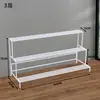 Estante de flores de piso escalonado multicapa balcón interior patio estante para macetas de hierro suculenta simple impermeable antioxidante estante de almacenamiento
