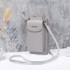 Bolsa Doce para Celular Feminina Portátil Versátil com Zíper Pequena Bolsa Transversal Multifuncional Grande Capacidade Porta-Moedas e Cartões