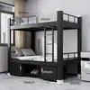 Litera Cama de Hierro Marco Cama Dormitorio de Estudiantes Empleado Sitio de Construcción Doble Capa Estante Alto y Bajo Doble Dormitorio Apartamento Cama Individual de Hierro