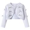 Cardigan de Tricô Feito à Mão com Laço para Meninas Jovens, Suéter para Ar Condicionado, Xale, Top Curto - Novo 2026