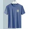 Nueva Camiseta de Verano Estilo Hielo Seda Talla Grande para Hombre de Manga Corta, Elegante Camisa Juvenil de Corte Holgado, Estilo Versátil