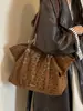 Bolso de Hombro Grande de Lona con Estampado de Leopardo Retro Transfronterizo Nuevo 2026 Versátil para el Trabajo Bolso de Mano Estilo Perezoso
