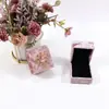 Caixa de Joias Luxuosa de Veludo Rosa, Nova Caixa para Anel e Pulseira, Caixa para Colar, Caixa de Presente para Conjunto de Joias