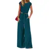 2026 Nuevo Traje de Mujer sin Mangas Estilo Europeo y Americano para Primavera y Verano Amazon, Top Corto con Cuello en V y Corbata, Pantalones de Pierna Ancha, Moda Casual
