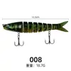 Xiankaxue Señuelo Peces Multi-Sección 13.5cm 19g Pesca en Mar Lanzamiento Largo Hundimiento Minnow Lubina Señuelo Falso Señuelo de Pesca Duro