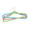 Cabide de Roupas Fábrica Flocking Antiderrapante Cabide de plástico Antiderrapante Cabide de Floagem Cabide de secagem sem costura Cabide multicolor