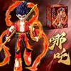 Figura de Bloco de Montar Nezha Boneca Montável Articulada Lingzhu Pílula Mágica Modelo Ao Bing Brinquedo Caixa Surpresa Brinquedo Criança Mágica Periféricos