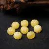 Cera de Abeja Ámbar Aceite de Pollo Calabaza Amarilla Cuentas Accesorios Pulsera DIY Encanto de Borla de Ámbar Vintage