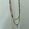 Collar de Corazón Hecho a Mano con Cuentas para Mujer, Diseño de Nicho, Retro Elegante de Alta Gama, Accesorios Versátiles de Cadena para Clavícula