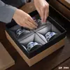 Caja de Papel Kraft Cerámico Caja de Empaque para Taza de Té Taza Tetera Juego de Té Caja de Regalo Caja Vacía Rectangular Leidezhu