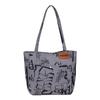 Nova Bolsa de Ombro da Moda de Grande Capacidade Estilo Ocidental Bolsa Tote com Letras Bolsa de Mamãe Bolsa de Grande Capacidade Bolsa Portátil para Compras