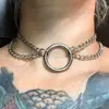 Comercio Exterior Transfronterizo Amazon Collar Clavícula Doble Capa Anillo Tórico Alternativo Estilo Punk Gótico Joyería Fabricante