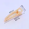 Accesorios para el Cabello Transfronterizos de Moda Pasador Pinzas para Flequillo Laterales Pinza Lateral de Aleación para Mujer Pinza de Pato con Cadena Ins para Cabello Suelto