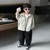 Chaqueta de Pana para Niño de Primavera y Otoño, Abrigo Elegante de Moda Estilo Coreano para Niños, Prenda Superior de Moda para Niños Pequeños