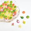 Nuevo en línea rojo hielo transparente color degradado tridimensional fruta lindo joyería para uñas DIY horquilla decorativa accesorios de resina
