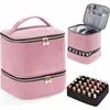 Bolsa de Armazenamento de Esmalte de Veludo Personalizada Mais Vendida Transfronteiriça, Bolsa Portátil para Óleo Essencial, Bolsa de Armazenamento para Lâmpada de Unha e Ferramentas de Manicure