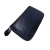 Bolsa de Tarjetas de Crédito y Banco Nueva con Cremallera Única, Estilo Coreano Promocional, Anti-robo RFID, Cepillo, Magnética, Piel de Vaca Genuina, Estilo Cartera de Órgano