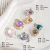 Pingente Casual de Liga de Zinco, Resina, Zircônia e Pérola Inlaid Sol e Lua Pingente DIY Pulseira Colar Acessórios de Joias