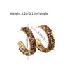 Brinco Longo Estilo Étnico Retrô Amber Streamer Pedra Natural Brincos de Design Nicho Coleção de Brincos Brincos Coloridos
