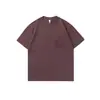 Roupas Masculinas Fengshe / Nova Camiseta Masculina Bordada de Manga Curta, Gola Redonda, Manga Três Quartos, Solta e Respirável
