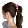 Presilha de banana com laço marrom para mulheres, clipe mágico para rabo de cavalo alto que não cai, tamanho grande para cabelos grossos, grampo de cabelo de alta qualidade