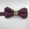 Estilo Chino Personaje Feliz Best Man Corbata de Moño para Hombre Boda Formal Vestido de Novio Boda del Novio Rojo Vino Estilo Británico Coreano Moño