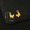 Prata S925 Banhada a Ouro Colher Corrente Clavicular Pingente DIY Pulseira Colar Pequeno Gota Alta Retenção de Cor Acessórios Artesanais Antigos