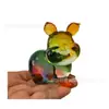 Porco de Cristal Criativo e Fofo Rosa Colorido Artesanato Dourado Enfeites Decoração de Casa Presentes de Aniversário Atacado