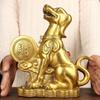 Figura de Perro de Dinero de Cobre para Rellenar la Esquina Noroeste, Perro de Cobre para Proteger la Riqueza, Adorno Artesanal de Decoración para el Hogar del Perro del Zodiaco