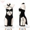 Nueva lencería sexy COS brillante cheongsam caliente hueco dividido juego de rol uniforme traje de tentación
