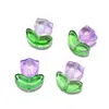 Pétalos de Tulipan de Vidrio con Gradiente de Colores Cuentas de Vidrio Cuentas Sueltas Joyería Hecha a Mano DIY Pulsera Collar Accesorios con Cuentas