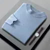 Suéter de Punto Pullover de Color Sólido con Cuello Redondo para Hombre, Nuevo Otoño/Invierno 2025, Suéter de Lana Casual de Lujo Ligero, Venta al por Mayor Transfronteriza
