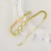 Distrito Lu Suministro Transfronterizo Moda Europea y Americana Cobre Microincrustaciones Circonita Joyería Nuevo Chapado en Oro Real Pulsera de Estrella de Cinco Puntas para Mujer