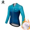 Traje de Ciclismo Xingheng Traje de Manga Longa Estampado Outono Forrado com Lã Engrossado Traje de Bicicleta Simples Traje de Bicicleta Tour de France para Mulheres