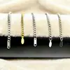 Cadena de Extensión de Acero Inoxidable Pulsera Collar Cadena de Cola de Acero Inoxidable con Pieza de Cola de Gota Marca de Cola Joyería DIY Accesorios de Acero de Titanio