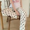 Comercio Exterior Corea del Sur Pantalones de Pijama Estampados de Mapache Lindo para Mujer Verano Nuevos Shorts Pantalones Casuales de Pierna Ancha Pantalones para Caminar en Casa