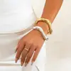 Pulseira de lava irregular líquida de alta qualidade para joias transfronteiriças europeias e americanas, design de moda, pulseira aberta plissada para mulheres