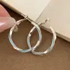 Pendientes de Lujo Ligero de Moda Versátiles para el Trabajo y el Uso Diario con Textura Retorcida y Goteo de Aceite Pendientes Simples Elegantes para Mujer