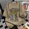 Camiseta de Manga Corta con Estampado de Letras de Personajes de Diseño Americano para Hombres y Mujeres, Top Holgado Personalizado de Calle para Verano 2025
