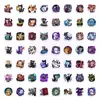 50 Adesivos de Gato Fantasia Cartoon Transfronteiriços para Mala e Computador, Adesivos de Decoração de Feriado DIY Atacado