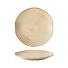 Plato de Cerámica Personalizado Estilo Western con Patrón de Líneas Retro para Filete, Plato de Cerámica de Alta Estética Estilo Western para Postre, Plato de Cerámica Ceremonial para Presentación, Plato Plano