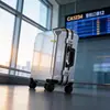 Mala de Capacidade Extra Grande Mala com Cadeado de Combinação Extra Grande Mala de Viagem Espessa para Mulheres Mala de Rodinhas para Estudantes Homens Mala Leve de Couro