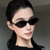 Nuevas Gafas de Sol Ovaladas Retro de Marco Pequeño para Mujer, Estilo Callejero de Moda Influencer Y2K, Tendencia de Gafas Nerd para Sin Maquillaje