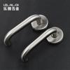 Acero inoxidable 304 cerradura de pasillo manija de puerta de pasillo cerradura cerradura de puerta cortafuegos estándar europeo cerradura de puerta cortafuegos pestillo inclinado cerradura mecánica de puerta
