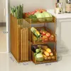 Estante de Almacenamiento de Verduras para Piso de Casa Cocina Cesta de Almacenamiento de Cebolleta Jengibre Ajo Balcón Pasillo Cesta de Almacenamiento de Frutas y Verduras Camote